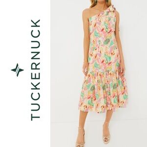 Hyacinth House Multi Abstract Floral One Shoulder Orla Dress